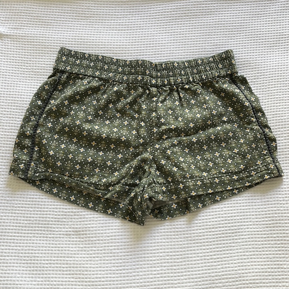 LOFT Outlet Elastic Waist Green Shorts, Size XS